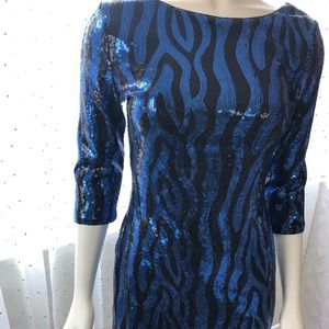 Zebra stripped sequence  dress